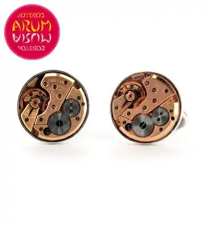 Silver Cufflinks Omega Machine RAJ335