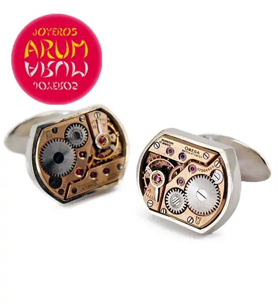 Silver Cufflinks Omega Watch Machine RAJ332 "SOLD"