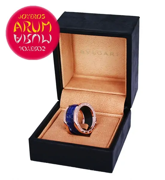 Bulgari B.Zero1 Ring Rose Gold Blue Ceramic RAJ261 "SOLD"