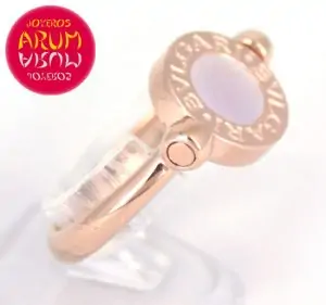 Ring Bvlgari pink gold, onix and mother of pearl Ref.ARUM 113 "S