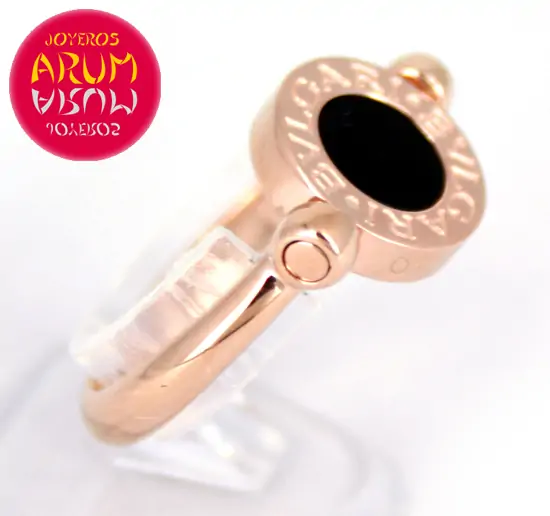 Ring Bvlgari pink gold, onix and mother of pearl Ref.ARUM 113 "S