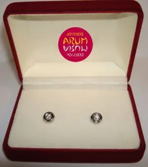 White gold earrings with brilliants 0,18 qts "SOLD"