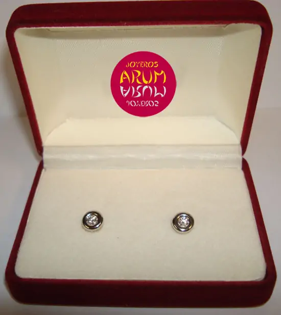 White gold earrings with brilliants 0,18 qts "SOLD"
