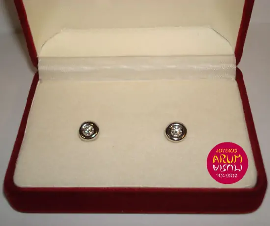 White gold earrings with brilliants 0,18 qts "SOLD"