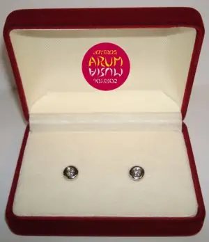 White gold earrings with brilliants 0,23 qts "SOLD"