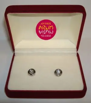 White gold earrings with brilliants 0,33 qts "SOLD"
