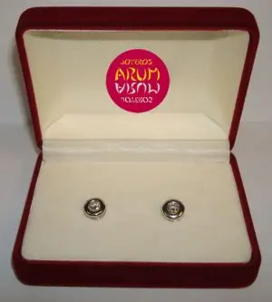 White gold earrings with brilliants 0,37 qts "SOLD"