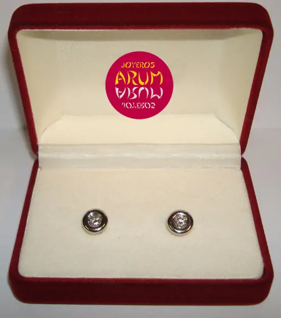 White gold earrings with brilliants 0,41 qts "SOLD"
