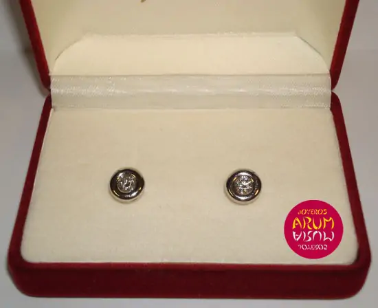 White gold earrings with brilliants 0,41 qts "SOLD"