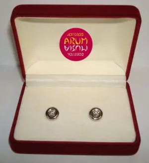 White gold earrings with brilliants 0,57 qts "SOLD"