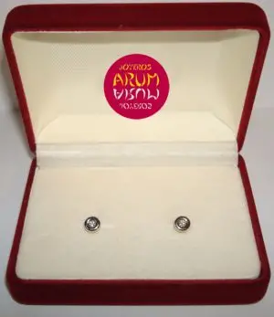 White gold earrings with brilliants 0,08 qts "SOLD"