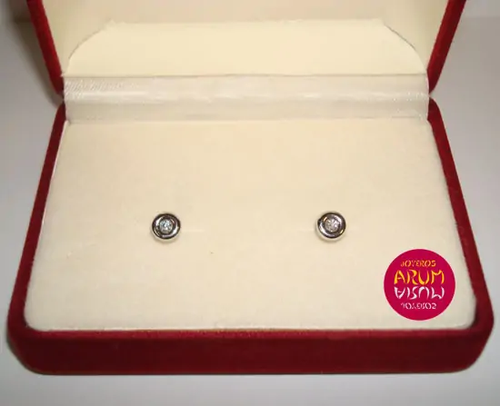 White gold earrings with brilliants 0,08 qts "SOLD"