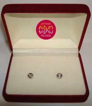 White gold earrings with brilliants 0,13 qts "SOLD"