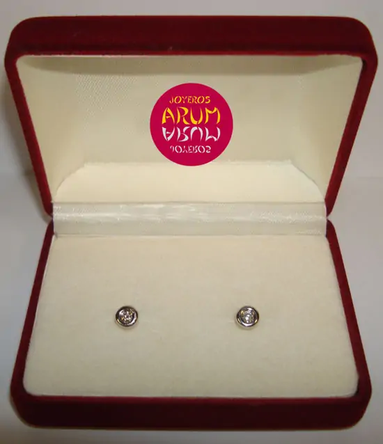 White gold earrings with brilliants 0,13 qts "SOLD"