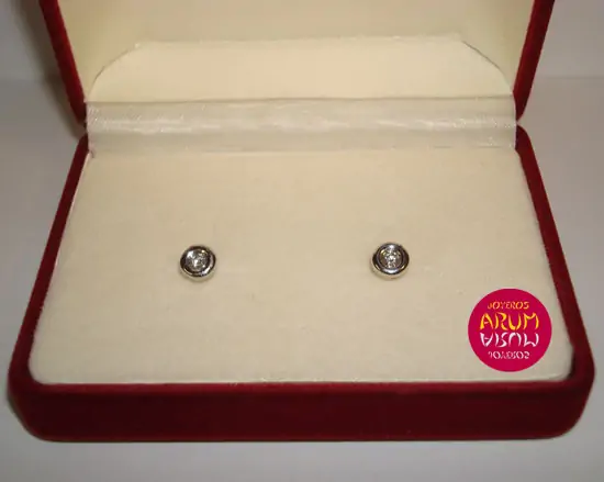 White gold earrings with brilliants 0,13 qts "SOLD"