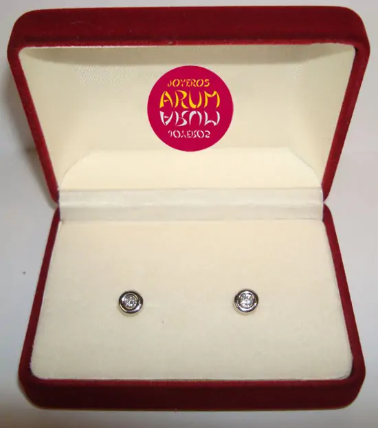 White gold earrings with brilliants 0,17 qts "SOLD"