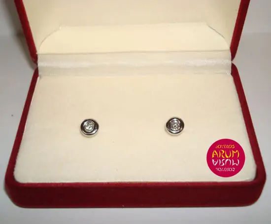White gold earrings with brilliants 0,17 qts "SOLD"