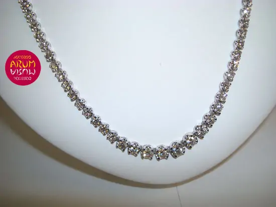 White gold necklace with brilliants 10,19 qts "SOLD"