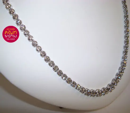 White gold necklace with brilliants 10,19 qts "SOLD"
