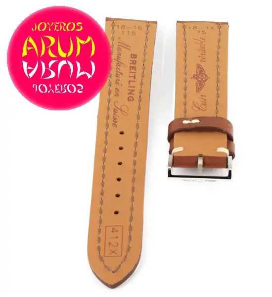 Breitling Strap Brown Leather 18 - 16