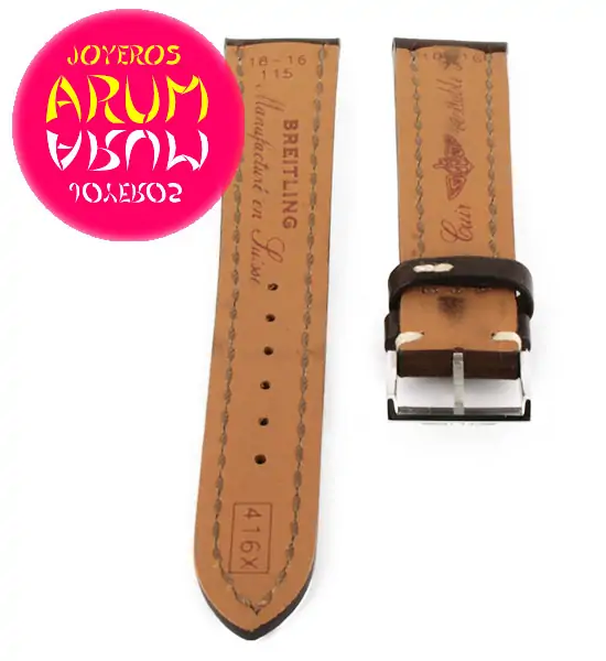 Breitling Strap Brown Leather 18 - 16