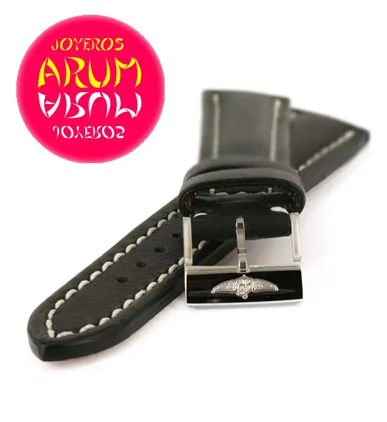 Breitling Strap Black Leather 18 - 16