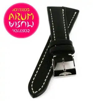 Breitling Strap Black Leather 18 - 16