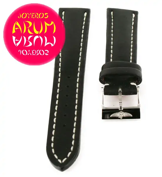 Breitling Strap Black Leather 18 - 16