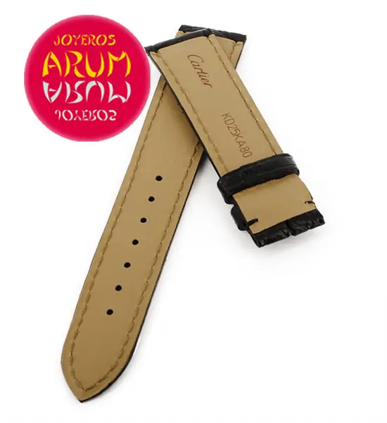 Cartier Strap Tank / Ronde Black Crocodile Leather KD25KA80