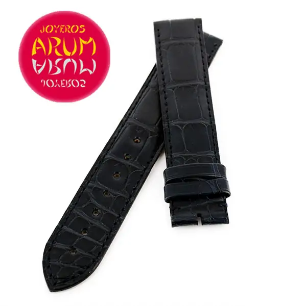 Cartier Strap Tank / Ronde Blue Crocodile Leather KD43BK29