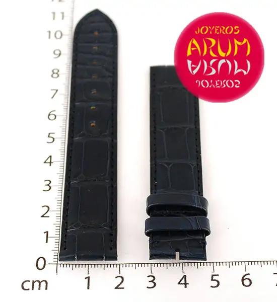 Cartier Strap Tank / Ronde Blue Crocodile Leather KD43BK29