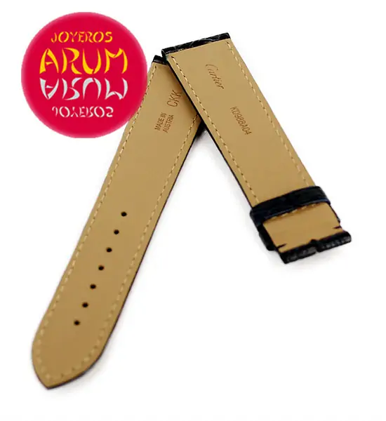 Cartier Strap Tank/Ronde Blue Leather KD98BA04