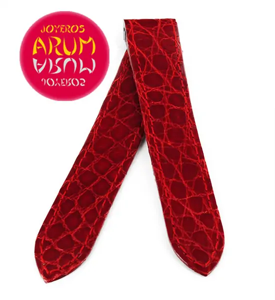 Cartier Strap Santos 100 Red Crocodile Leather KD1M9E92 "SOLD"