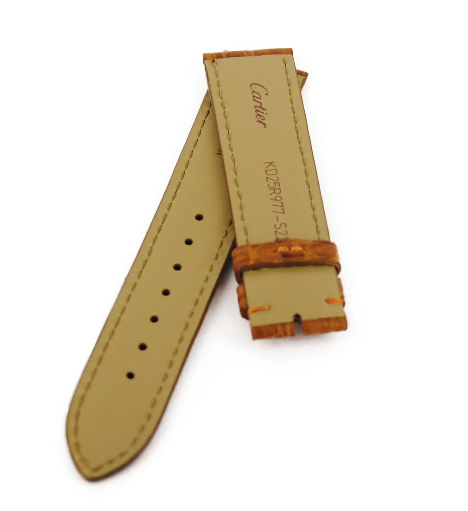 Cartier Strap Tank / Ronde / Must Brown Caiman KD25R977