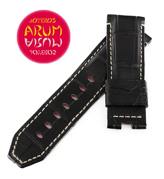 Z Panerai Ferrari Strap Black Crocodile Leather 24 -22