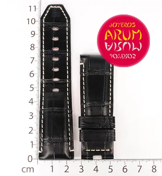 Z Panerai Ferrari Strap Black Crocodile Leather 24 -22