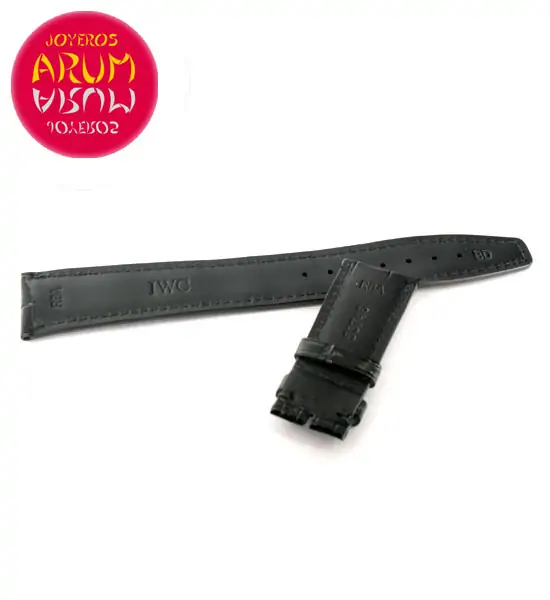 Z IWC Strap Black Cocodrile Leather Deployant 20 - 18 53746 "SOL