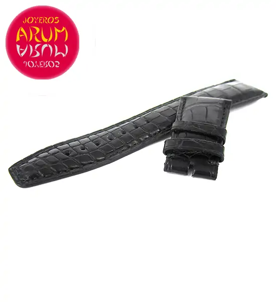 Z IWC Strap Cocodrile Black Leather Deployant 22 - 18 A20063 "SO