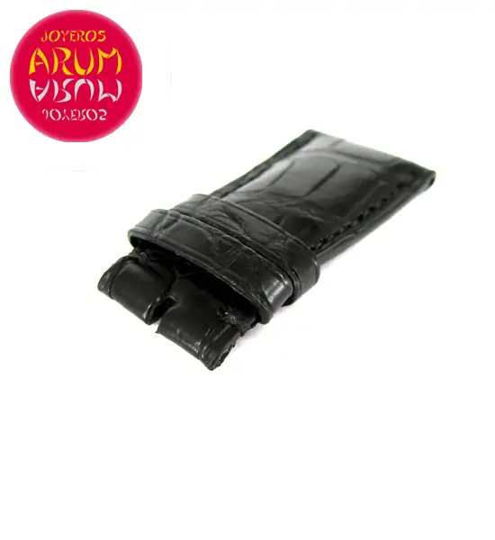 Z IWC Strap Cocodrile Black Leather Deployant 22 - 18 A20063 "SO
