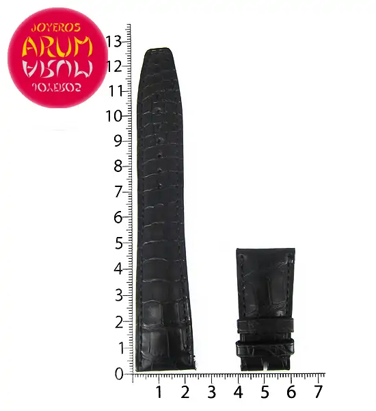 Z IWC Strap Cocodrile Black Leather Deployant 22 - 18 A20063 "SO