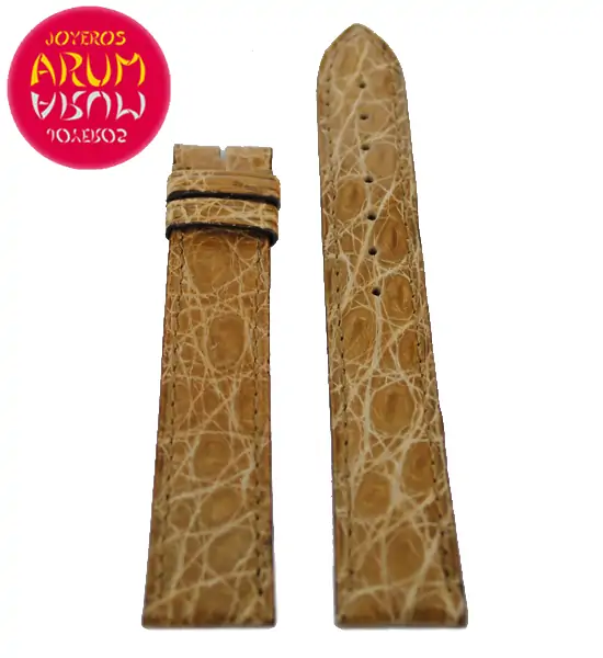 Cartier Strap Beige Crocodile Strap Tank / Ronde RAC28