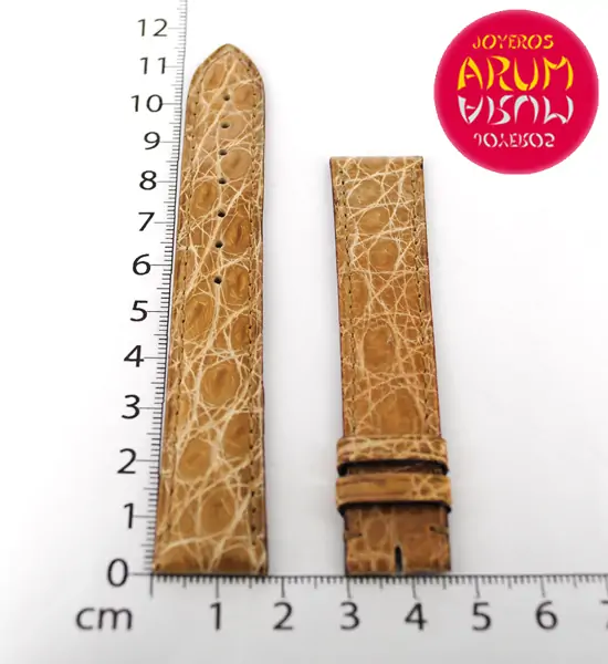 Cartier Strap Beige Crocodile Strap Tank / Ronde RAC28