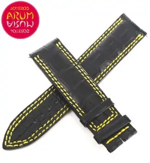 Z Jaeger Le-Coultre Strap Black Crocodile Leather 22 - 20 RAC99