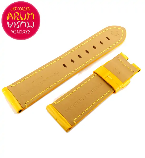 Z Panerai Strap Yellow Crocodile Leather 22 - 20 RAC73 "SOLD"