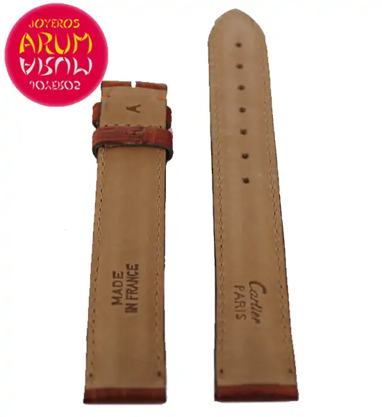 Cartier Strap Brown Crocodile Leather Tank / Ronde RAC22