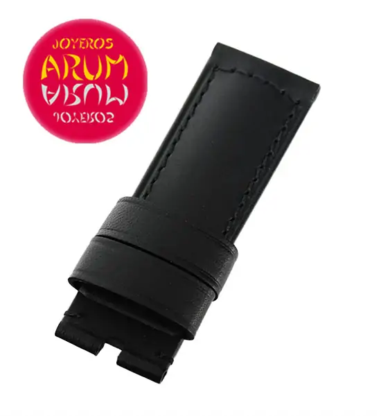 Z Panerai Strap Black Leather 24 - 22 "SOLD"