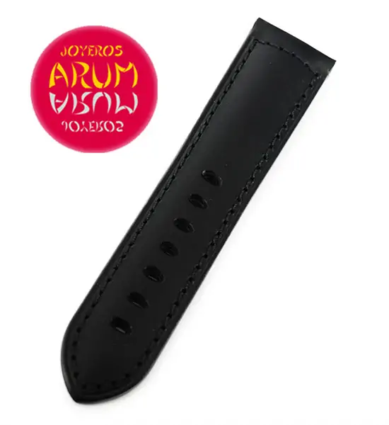Z Panerai Strap Black Leather 24 - 22 "SOLD"