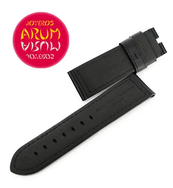 Z Panerai Strap Black Leather 24 - 22 "SOLD"