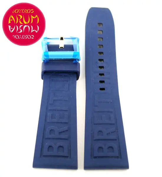 Breitling Strap Blue Rubber Logo 24 - 20 "SOLD"