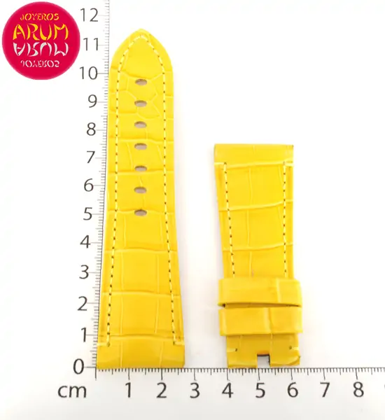 Z Panerai Strap Yellow Crocodile Leather 27 - 22 RAC103 "SOLD"